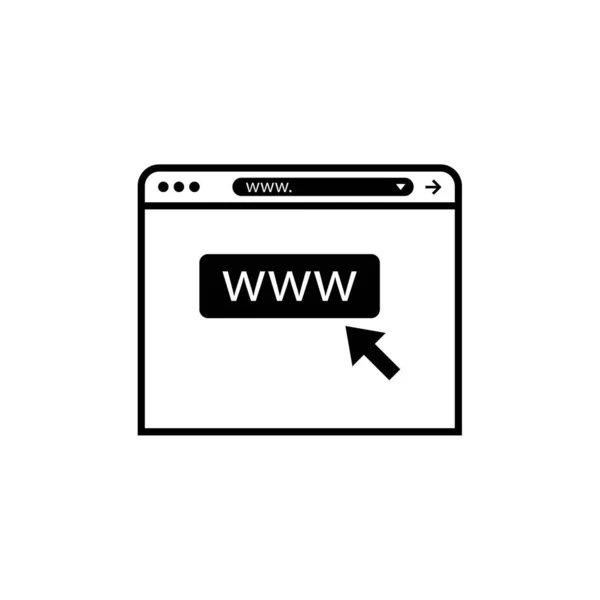 Απευθείας Σύνδεση Εικονίδιο Web Browser Εικονογράφηση Διανύσματος — Διανυσματικό Αρχείο