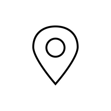 Navigasyon iğne işareti basit simge, vektör illüstrasyonu