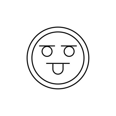 emoji, yüz ifadesi sembolü, simge simgesi, vektör illüstrasyonu