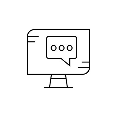 SMS ve Metin Mesajlaşması ikon vektör illüstrasyonu