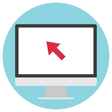 Bilgisayar. Web simgesi basit illüstrasyon