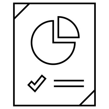 iş raporu simgesi basit illüstrasyon