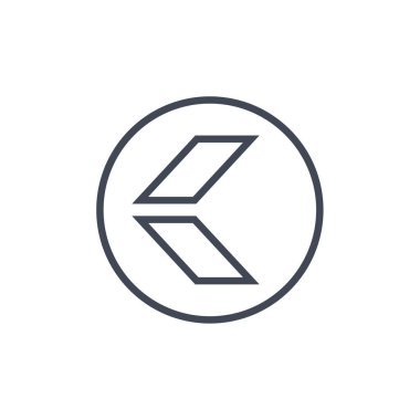 Basit ok çizgisi logo vektörü 