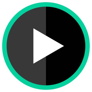 Oynayın. Web simgesi basit illüstrasyon