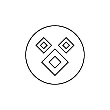 Soyut çokgen geometrik simge, vektör illüstrasyonu 