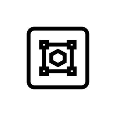 Soyut çokgen geometrik simge, vektör illüstrasyonu 