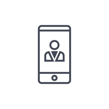 akıllı telefon simgesi basit vektör illüstrasyonu