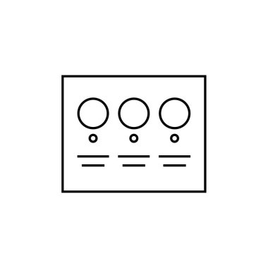 Kablo çerçeve simgesinin vektör illüstrasyonu