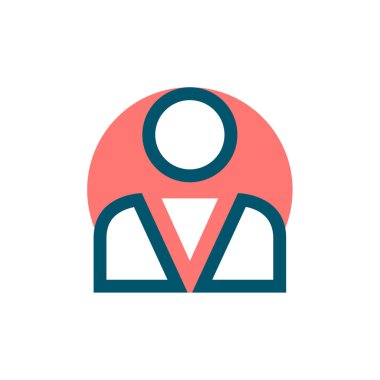 kullanıcı avatarı basit simge, vektör illüstrasyonu