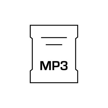 mp3 dosya simgesi, vektör illüstrasyonu basit tasarım