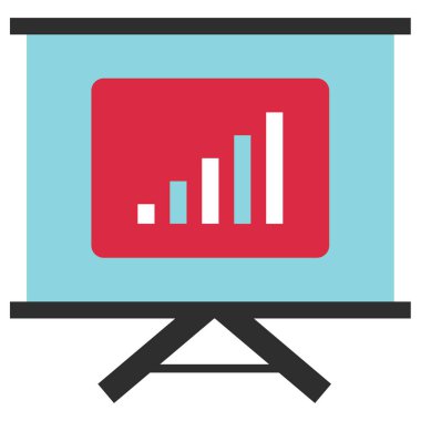 Sunum. Web simgesi basit illüstrasyon