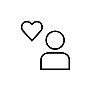 Valentine İleti ikonu vektör illüstrasyonu