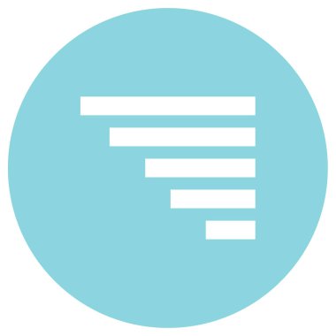 ekonomi veri çubukları grafiği basit simge, vektör illüstrasyonu