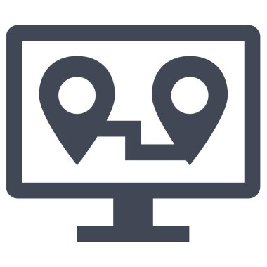 konum. Web simgesi basit illüstrasyon