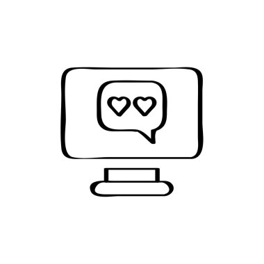 Sohbet balonu simgesi, vektör illüstrasyonu basit tasarım