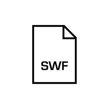 swf dosya simgesi, vektör illüstrasyonu basit tasarım