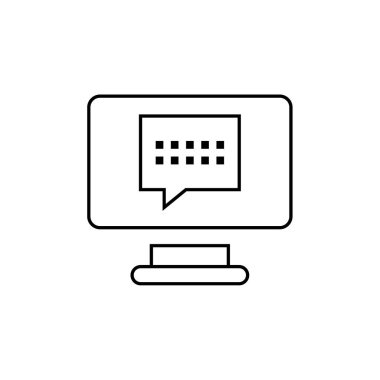 SMS ve Metin Mesajlaşması ikon vektör illüstrasyonu