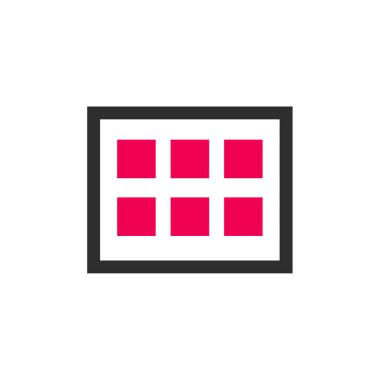 Kablo çerçeve simgesinin vektör illüstrasyonu