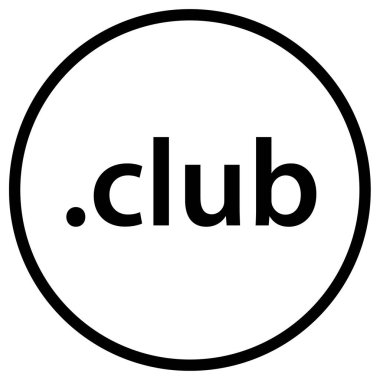 kulüp alan adı simgesi, vektör illüstrasyonu basit tasarım