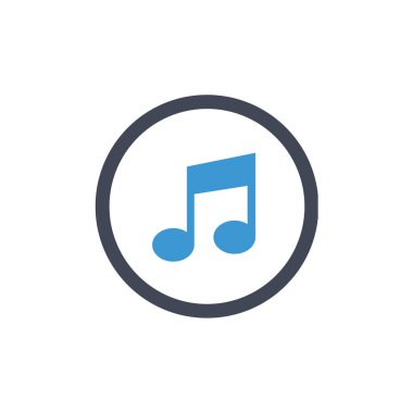 müzik notası ikon vektör illüstrasyonu