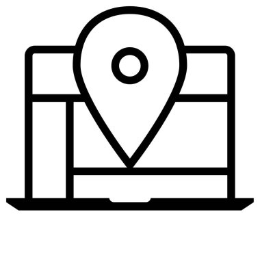 konum. Web simgesi basit illüstrasyon