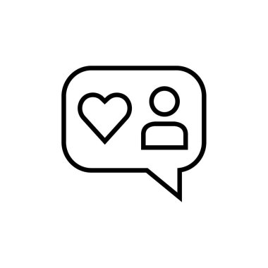 Sohbet balonu simgesi, vektör illüstrasyonu basit tasarım