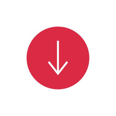 aşağı ok simgesi, indirme sembolü, vektör illüstrasyonu