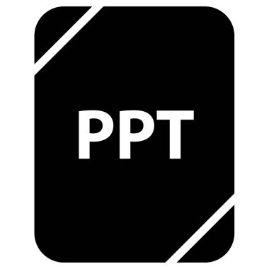 ppt dosya biçimi simgesi, vektör illüstrasyonu