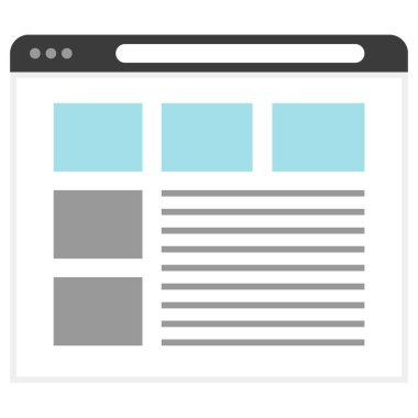 wirefram simgesi vektör illüstrasyonu