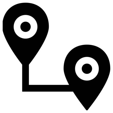 Konum simgesi. Yönlendirme simgesi. Harita Simgesi, Vektör İllüstrasyonu 