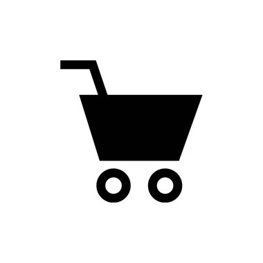 Alışveriş arabası ikon vektör illüstrasyonu