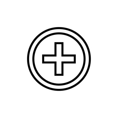 Artı modern simge vektör illüstrasyonunu ekle     