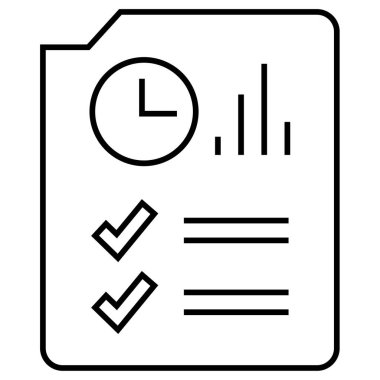 iş raporu simgesi basit illüstrasyon