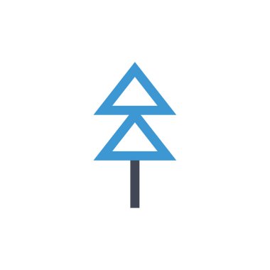 ağaç simgesi vektör illüstrasyonu