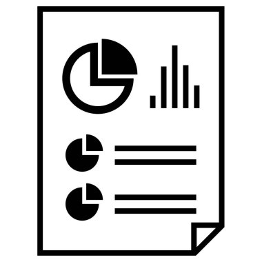 iş raporu simgesi basit illüstrasyon