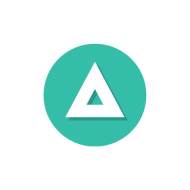 Bir üçgen simgesinin vektör illüstrasyonu