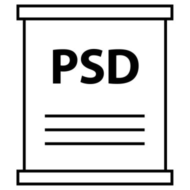 psd dosya simgesi, vektör illüstrasyonu basit tasarım