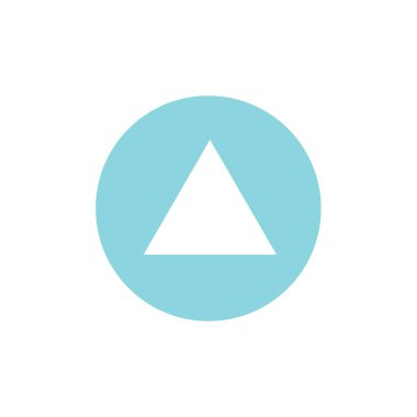 üçgen simgesi, vektör illüstrasyonu basit tasarım