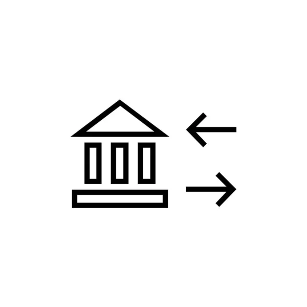 銀行の単純なベクトル図 — ストックベクタ