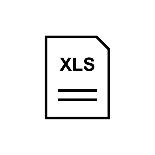 Xlsファイルのアイコンベクトルイラストシンプルなデザイン — ストックベクタ