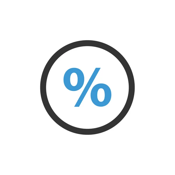 Pourcentage Icône Vectoriel Illustration — Image vectorielle