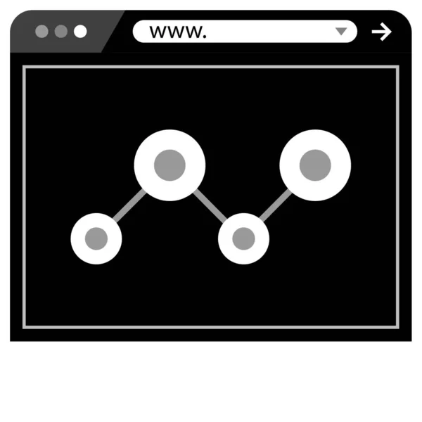 Online Browser Web Symbol Einfache Illustration — Stockvektor