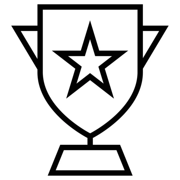 Award Cup Icon Outline Style — Stock Vector