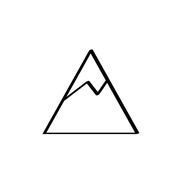 Ligne Montagne Vectoriel Icône Design — Image vectorielle