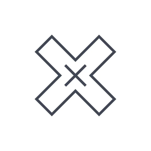 Croix Icône Illustration Vectorielle — Image vectorielle