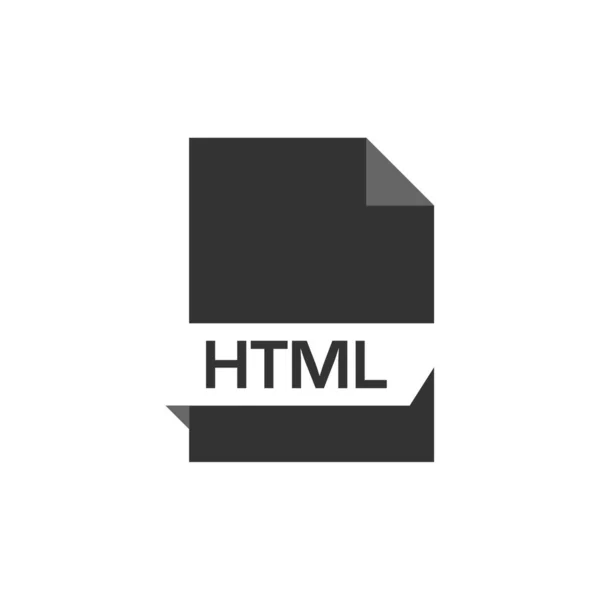 Html File Icon Vector Illustratie Eenvoudig Ontwerp — Stockvector