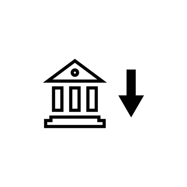 Απεικόνιση Διάνυσμα Εικονίδιο Τράπεζας — Διανυσματικό Αρχείο