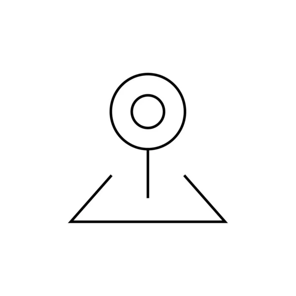 Vektor Illustration Des Pinsymbols Auf Weißem Hintergrund — Stockvektor