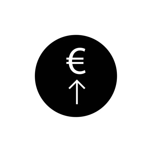Euro Vector Glifo Icono Plano — Vector de stock