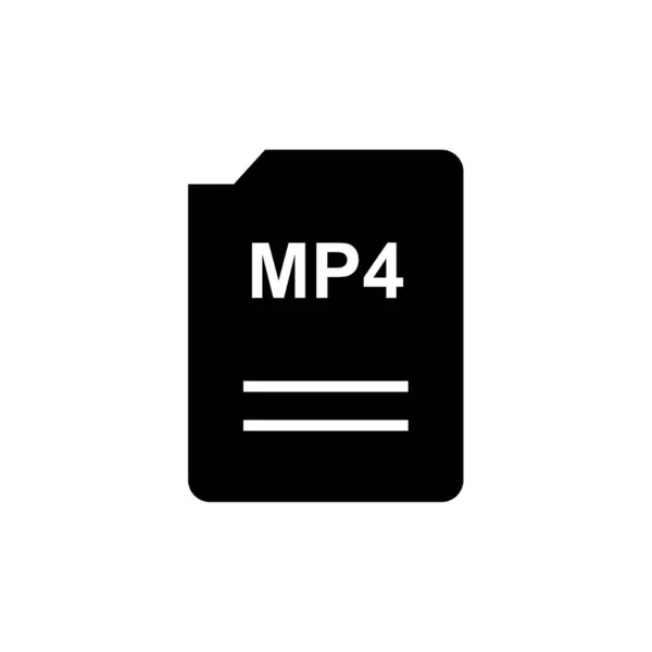 Mp4 Dateisymbol Vektorillustration Einfaches Design — Stockvektor